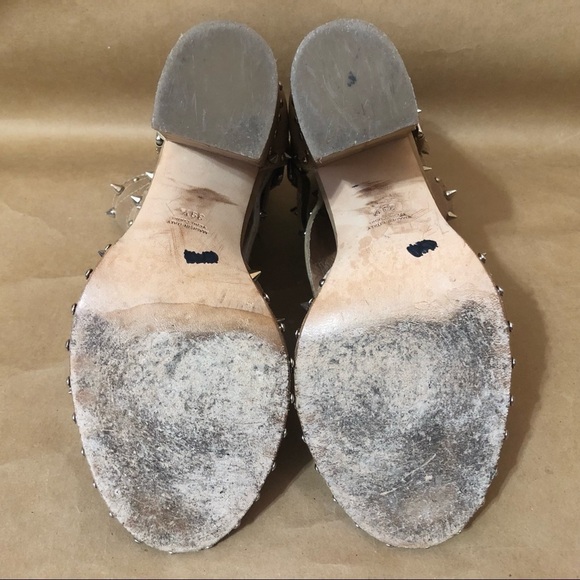 Laurence Dacade Deric Leather Studded Spike Quilted Cutout Block Heel Bootie 8.5 - Picture 15 of 16